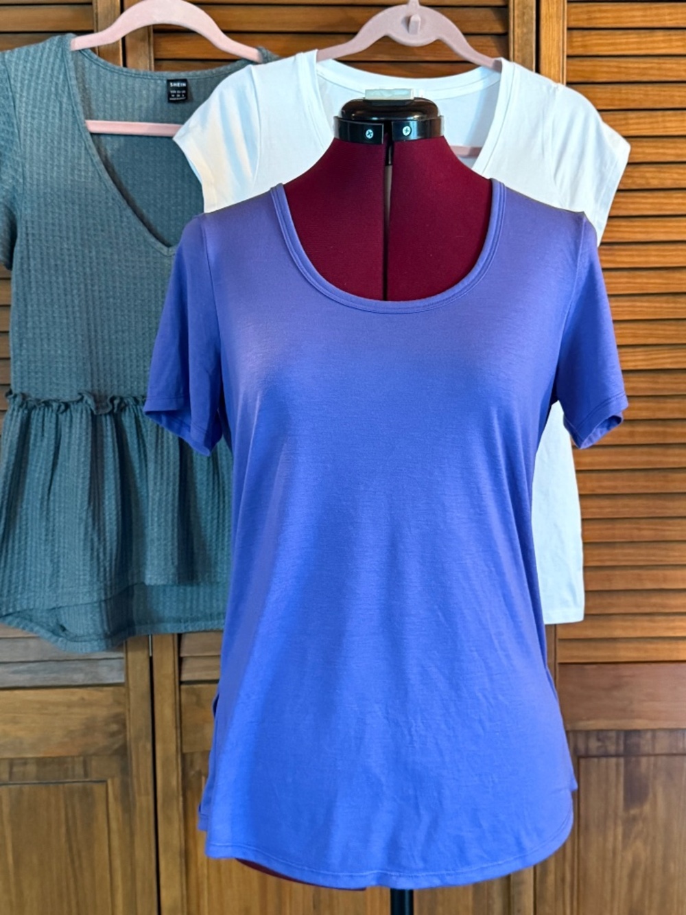 Bundle Old Navy Purple Active S/S Open Back Tee, Shein Top, S. Violet Tee S
